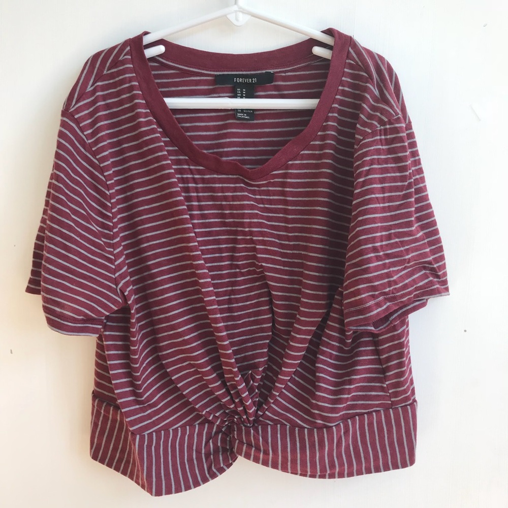 Maroon striped T-shirt from forever 21!